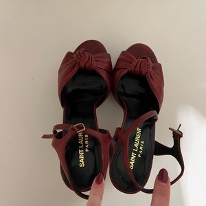 Saint Laurent Red Bianca Heels